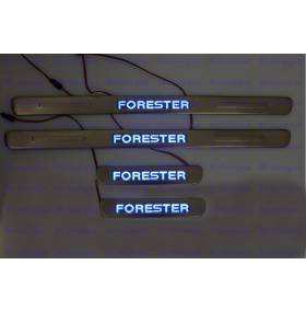 Накладки на пороги с подсветкой Forester 2008 (SF-P03)
